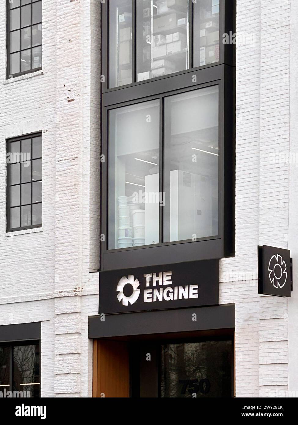 Le moteur, vue extérieure, Massachusetts Institute of Technology, Cambridge, Massachusetts, États-Unis Banque D'Images
