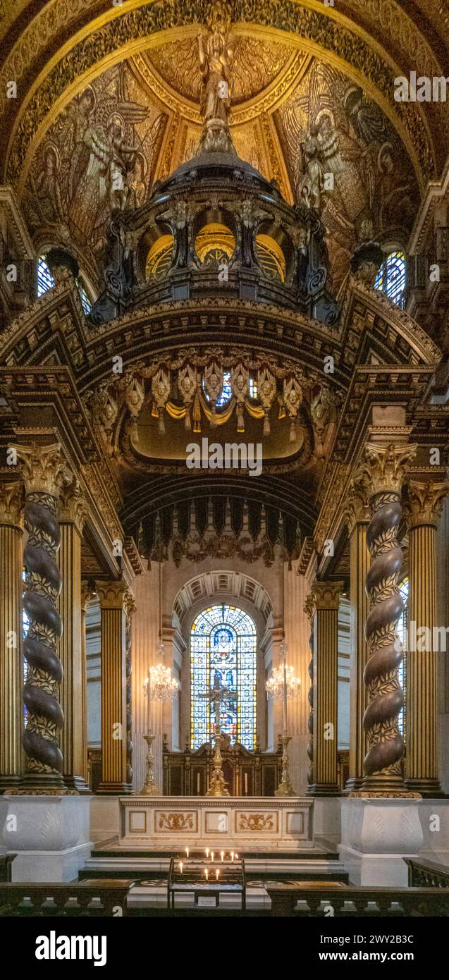 Intérieur de la cathédrale Saint-Paul, Londres, Angleterre, Royaume-Uni Banque D'Images