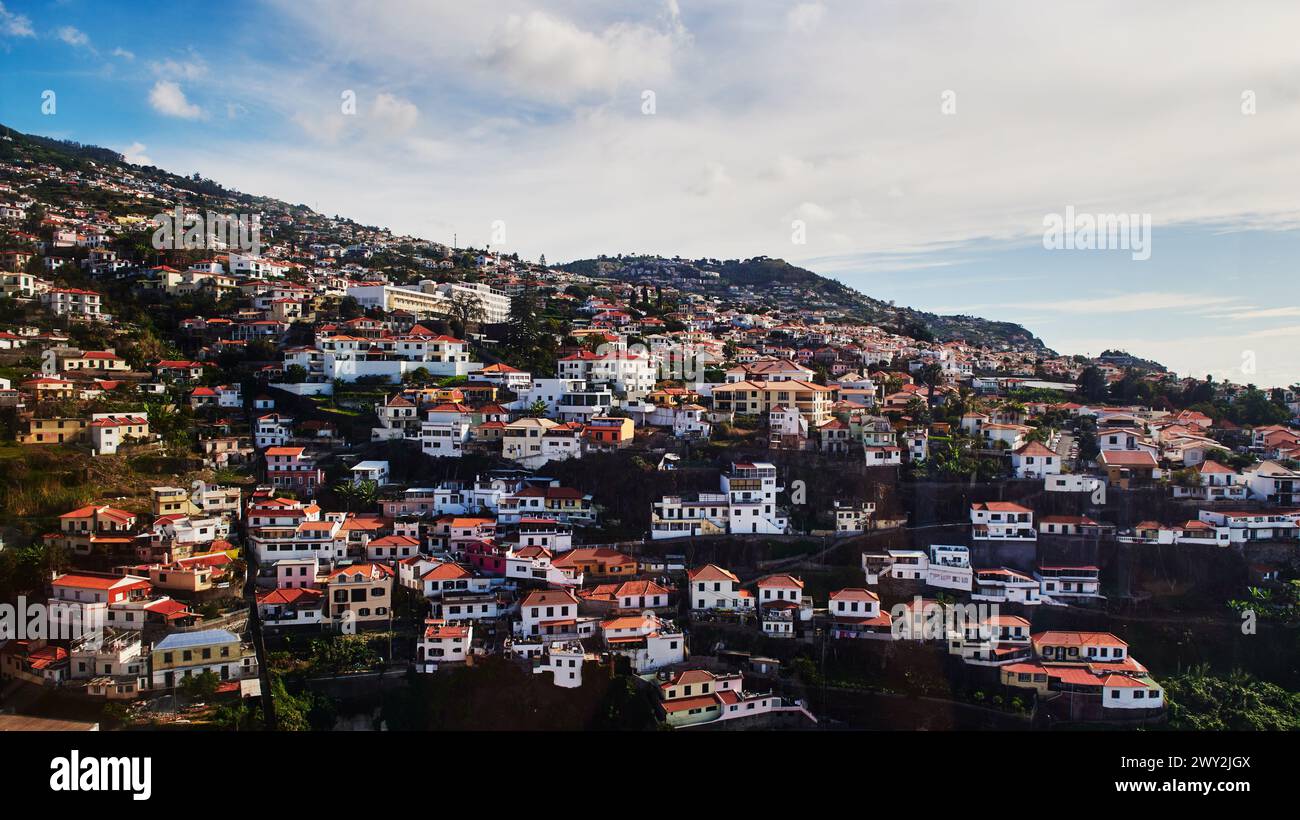 Paysage urbain de Funchal, Madère, Portugal, Europe Banque D'Images