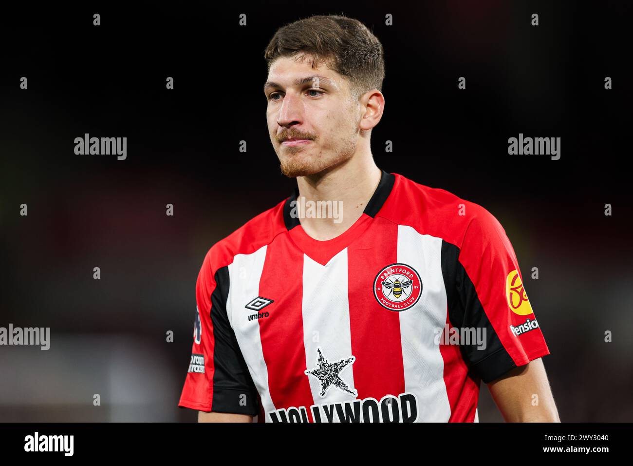 Londres, Royaume-Uni. 3 avril 2024. Vitaly Janelt de Brentford en action lors du match de premier League au Gtech Community Stadium de Londres. Le crédit photo devrait se lire : Kieran Cleeves/Sportimage crédit : Sportimage Ltd/Alamy Live News Banque D'Images