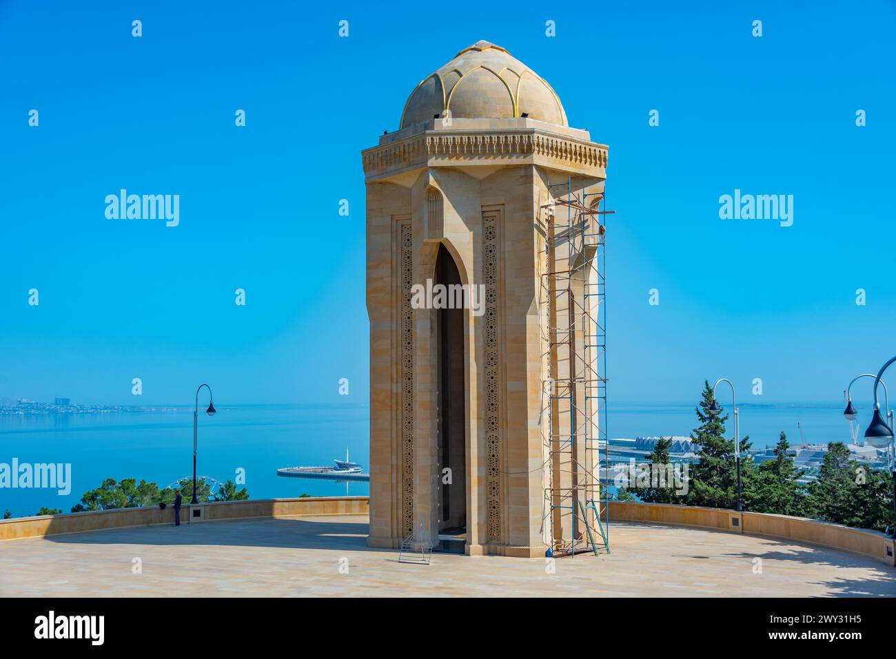 Monument Shahidlar dans la capitale de l'Azerbaïdjan Bakou Banque D'Images