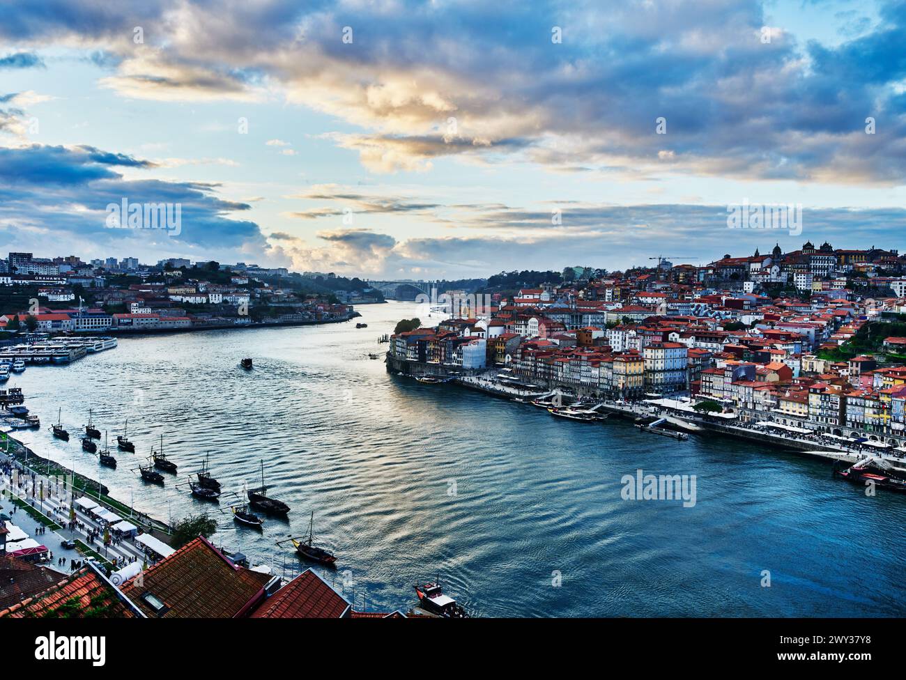 Paysage de Porto et du fleuve Douro, Porto, Portugal, Lisbonne, Europe Banque D'Images