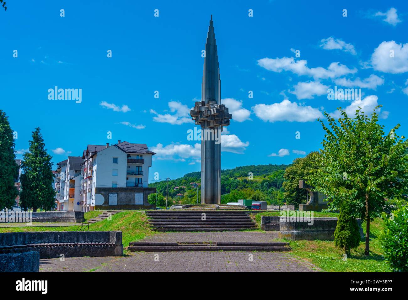 Parc commémoratif de Bratunac en Bosnie-Herzégovine Banque D'Images