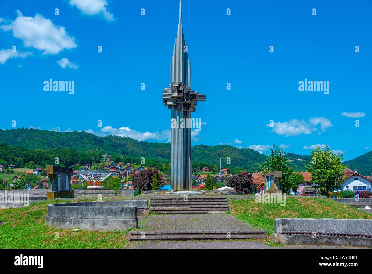 Parc commémoratif de Bratunac en Bosnie-Herzégovine Banque D'Images