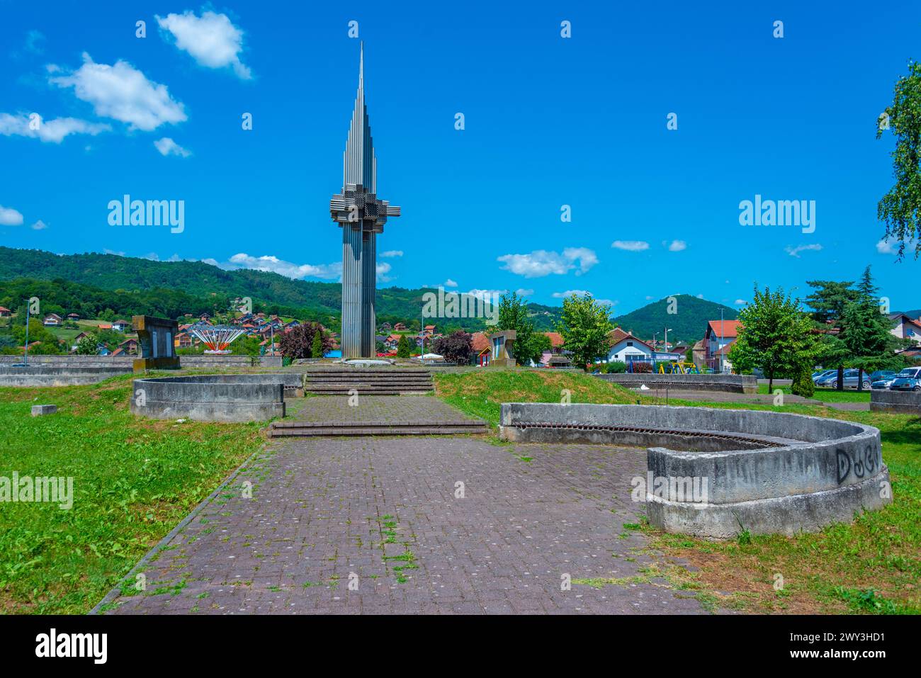 Parc commémoratif de Bratunac en Bosnie-Herzégovine Banque D'Images