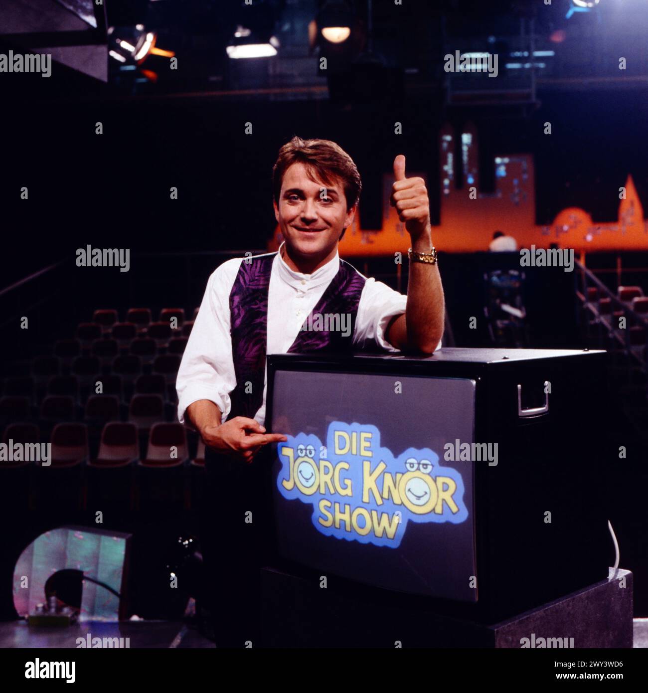 Die Jörg Knör Show, Spass Show mit Entertainer, Komiker und imitator Jörg Knör, Deutschland, 1990. Jörg Knör Show, spectacle amusant présenté par le comédien et imitateur Jörg Knör, Allemagne, 1990 Banque D'Images