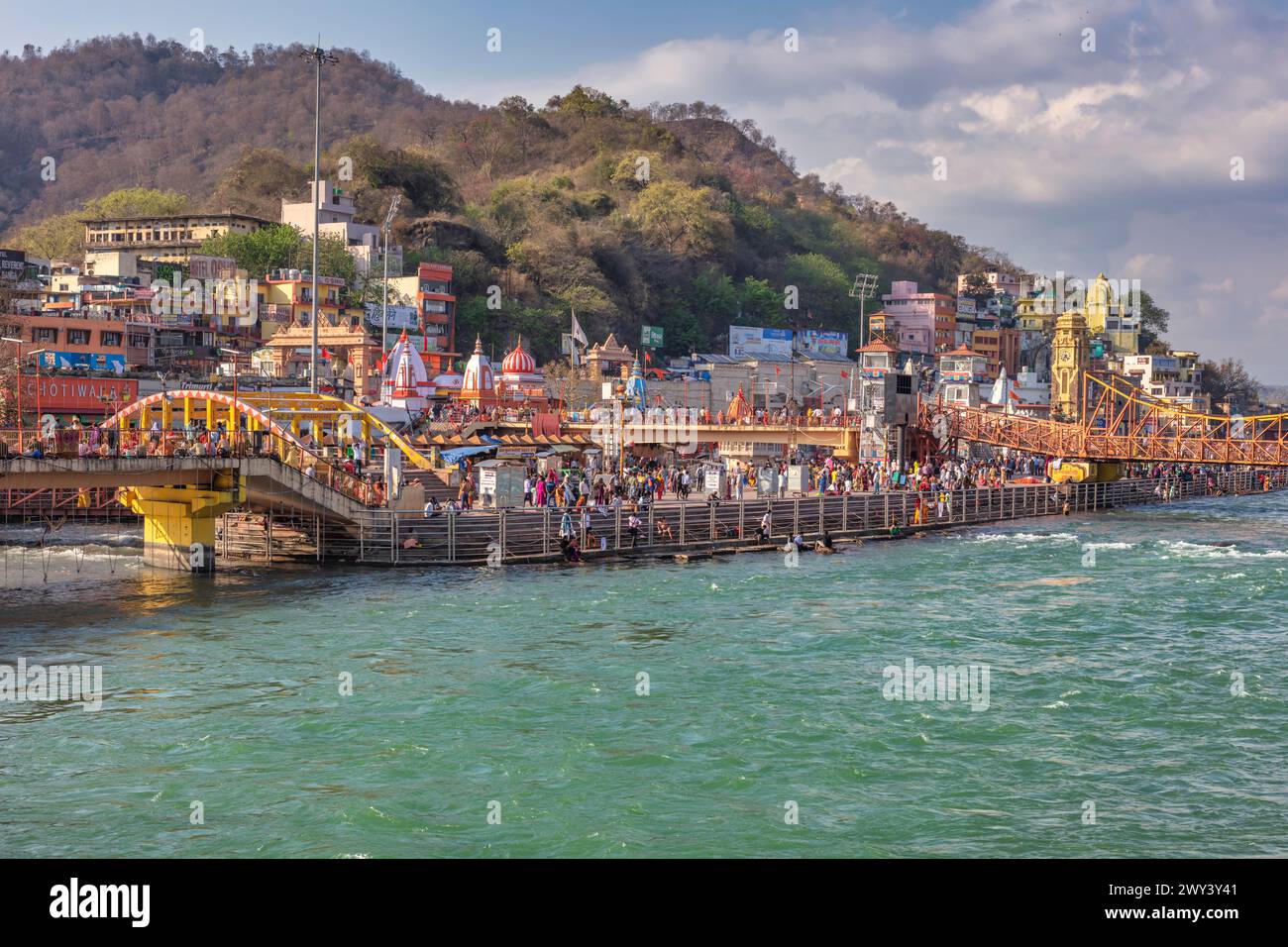 Har Ki Pauri, Haridwar, Uttarakhand, Inde Banque D'Images