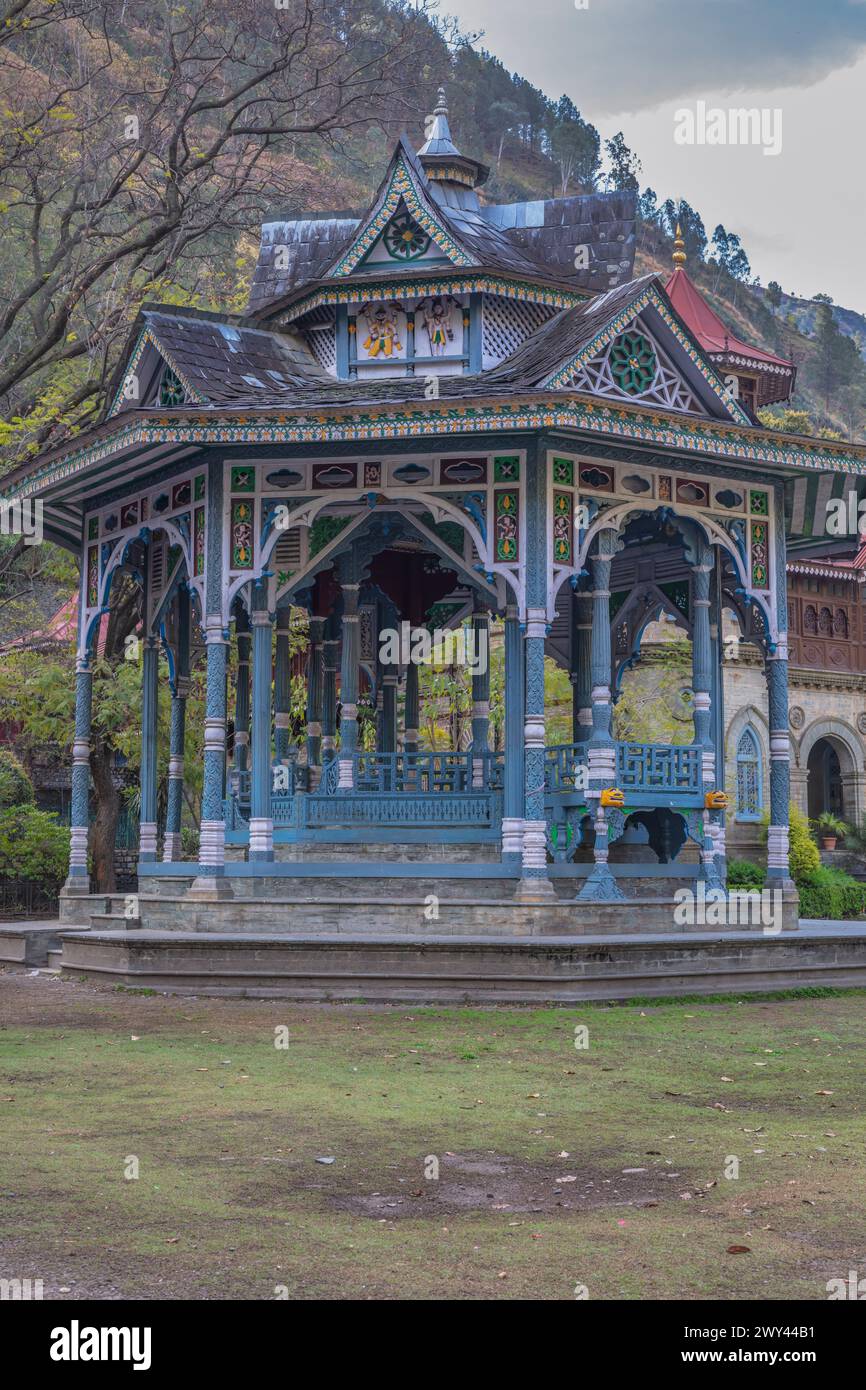 Pavillon, Palais Padam, Rajmahal, Rampur Bushahr, Himachal Pradesh, Inde Banque D'Images