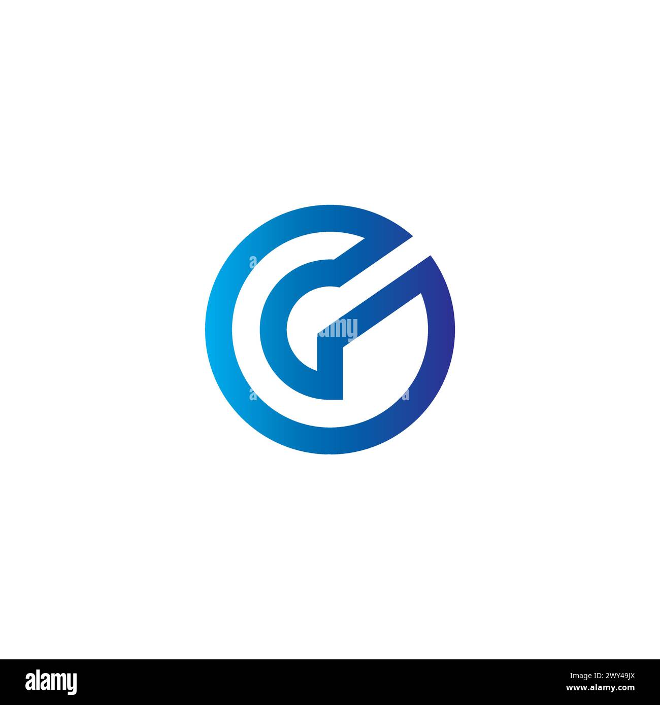 Logo G Design moderne simple. Icône lettre G. Illustration de Vecteur
