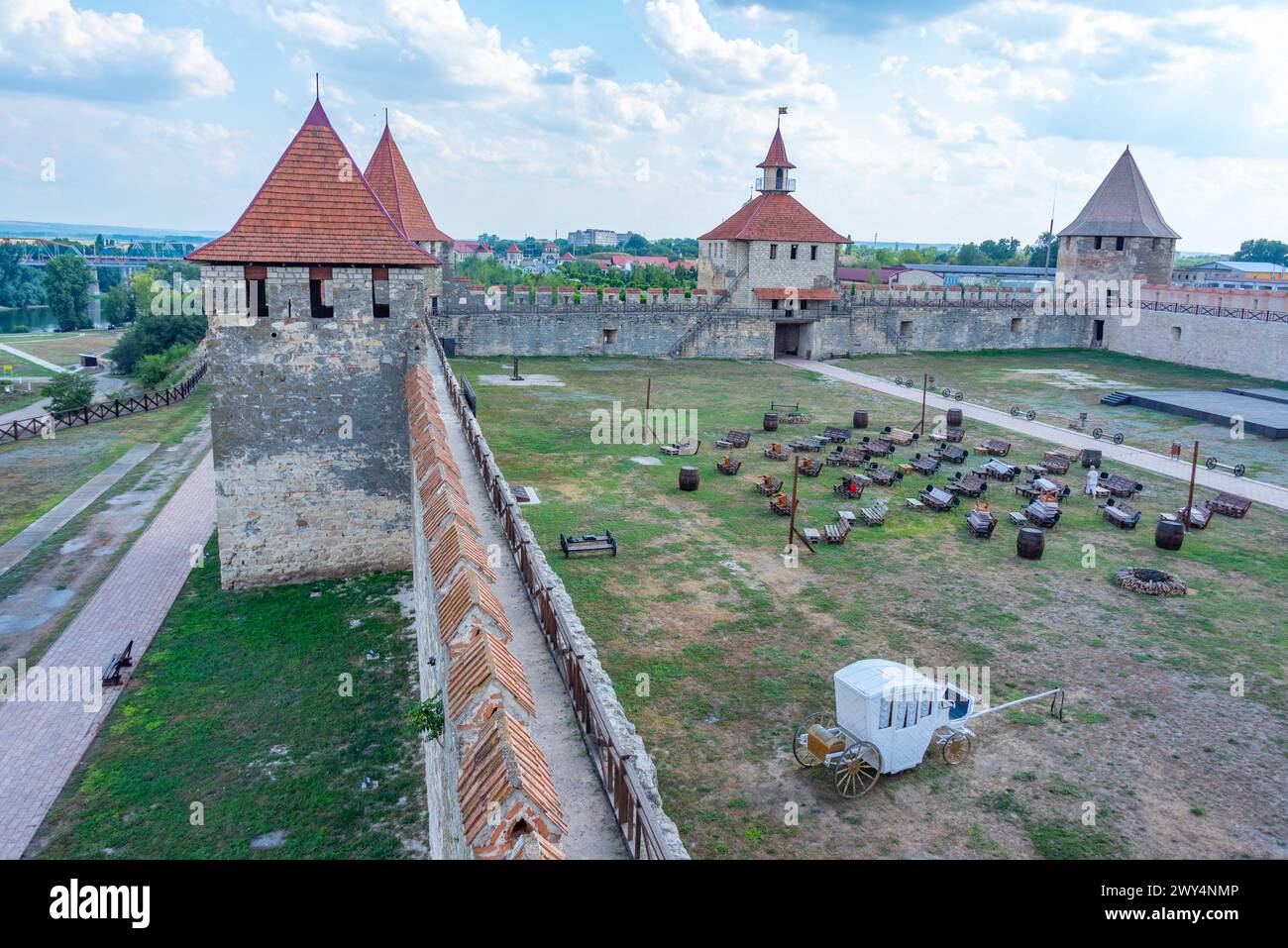 Forteresse de Tighina dans la ville moldave de Bender Banque D'Images