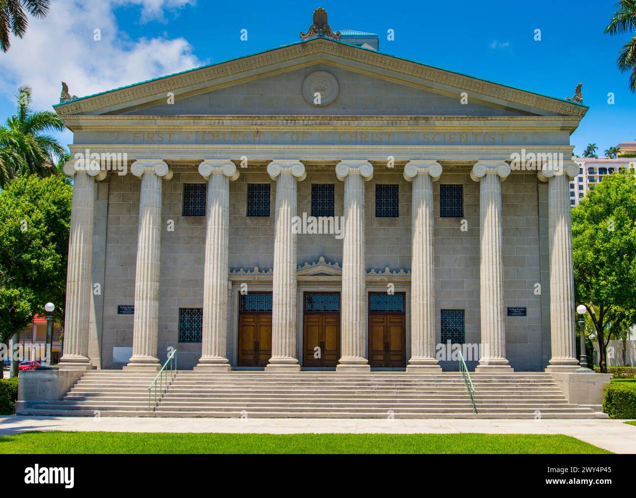 La première église historique du Christ à West Palm Beach Banque D'Images