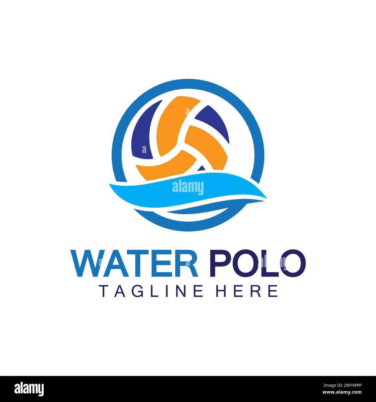 Conception d'icône vectorielle de logo de water-polo. logo sport water polo Illustration de Vecteur