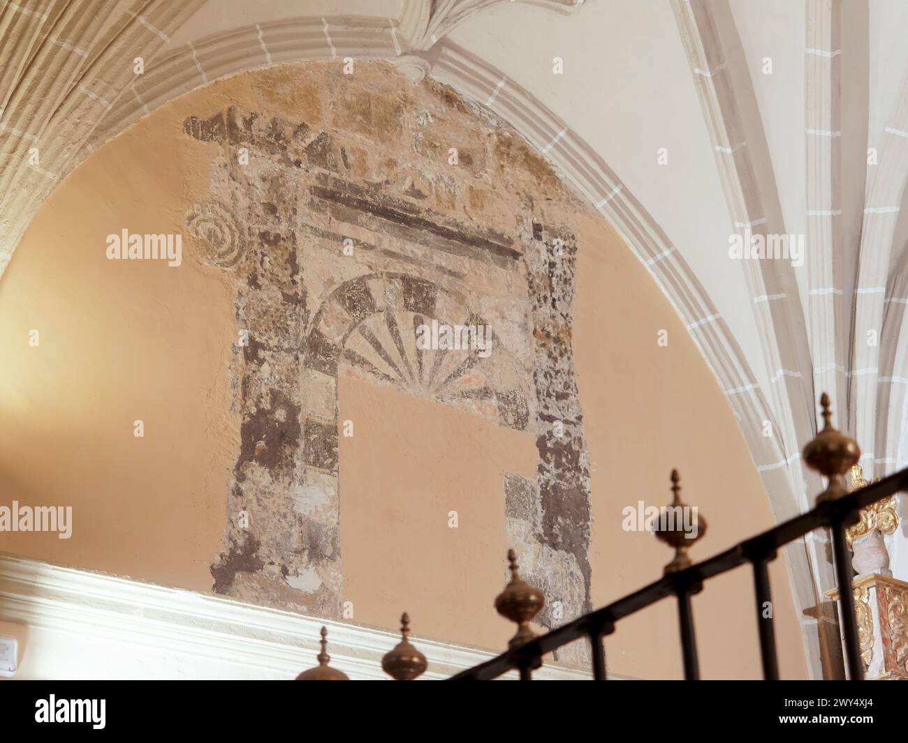 BOLEA HUESCA ARAGON ESPAGNE. Collégiale gothique. Église la collégiale Santa María la Mayor dans la ville de Bolea, province d'Aragon Banque D'Images