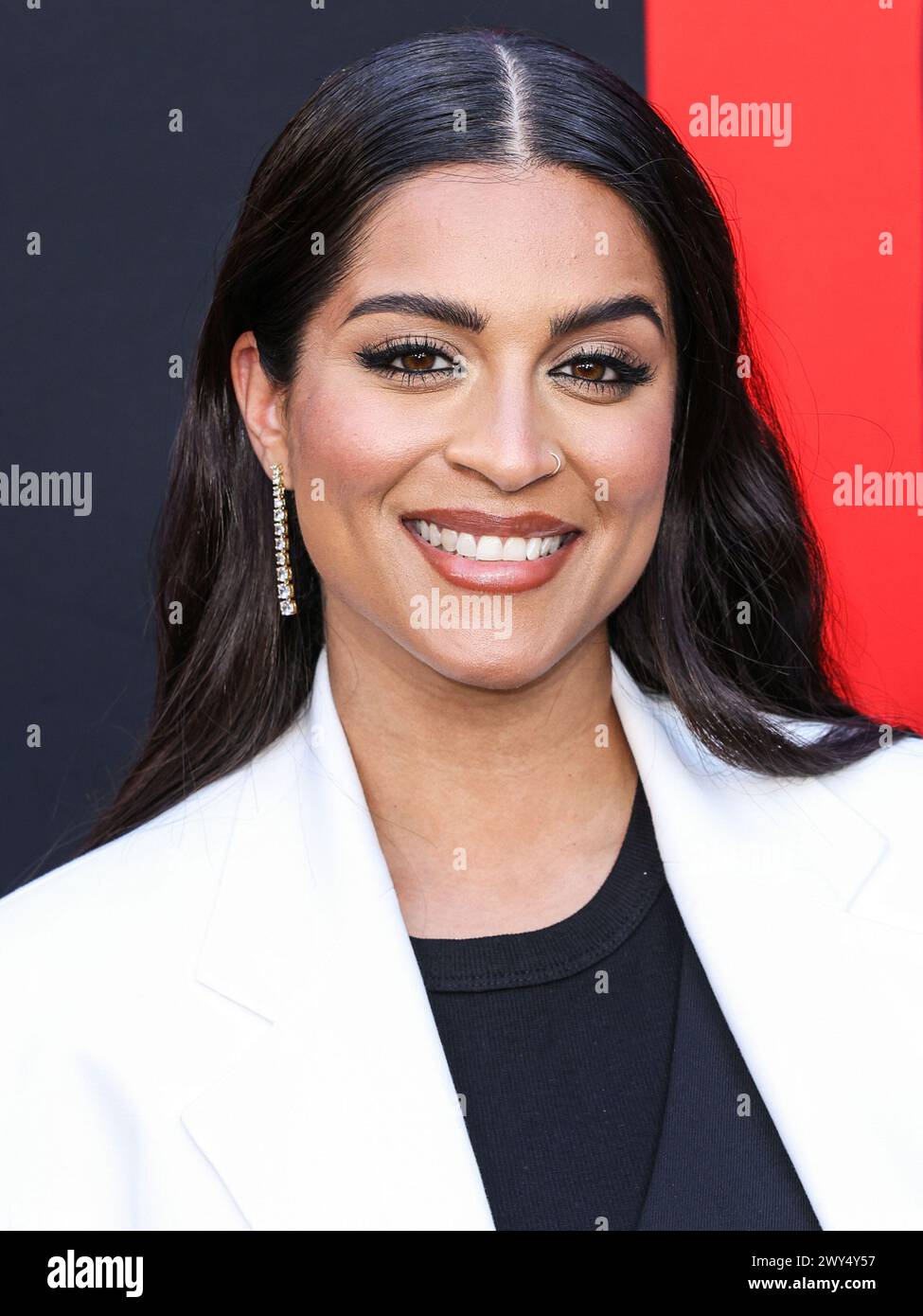 HOLLYWOOD, LOS ANGELES, CALIFORNIE, États-Unis - 03 AVRIL : Lilly Singh arrive à la première de Los Angeles de Universal Pictures 'Monkey Man' qui a eu lieu au TCL Chinese Theatre IMAX le 3 avril 2024 à Hollywood, Los Angeles, Californie, États-Unis. (Photo de Xavier Collin/image Press Agency) Banque D'Images