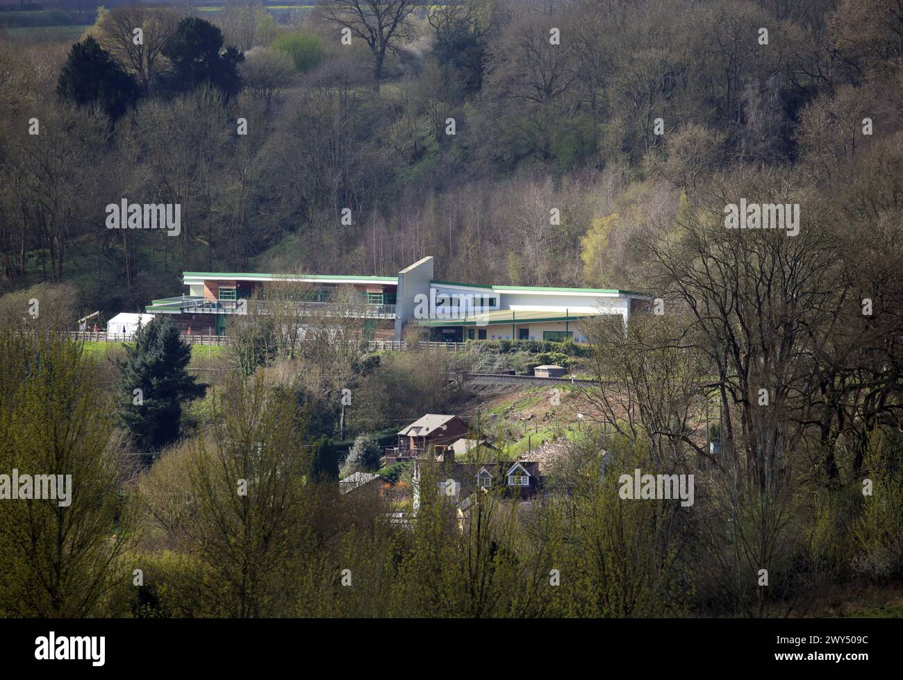 Le centre d'enseignement et de construction des machines ferroviaires de la vallée de Severn, Highley, Shropshire, Angleterre, Royaume-Uni. Banque D'Images