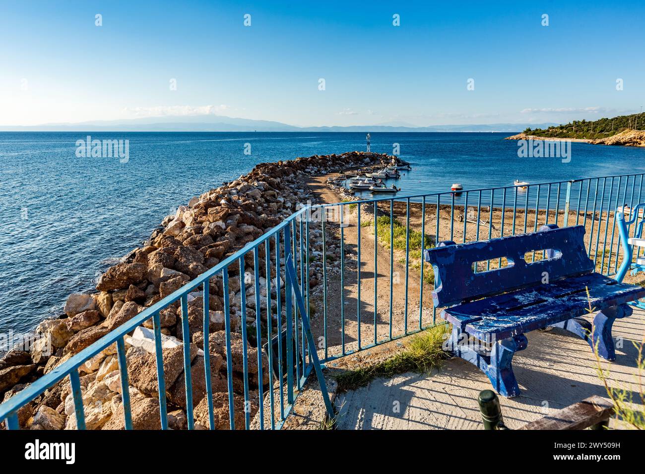 Vue de voyage autour de Thasos, belle grande île grecque dans le nord de la Grèce, UE, Europe, destination touristique et de vacances Banque D'Images