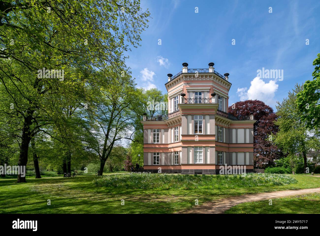 Krefeld, Ortsteil Linn, Haus Greiffenhorst, Zwischen 1838 und 1843 im Auftrag von Cornelius de Greiff nach Plänen von Otto von Gloeden erbaut Banque D'Images