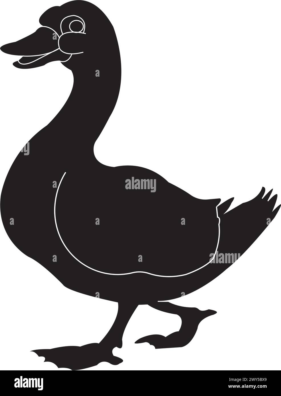 Conception de symbole d'illustration vectorielle d'icône de canard Illustration de Vecteur