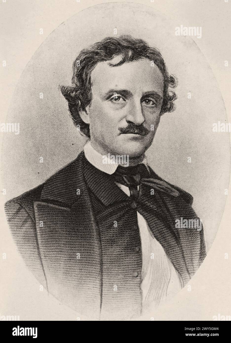 Edgar Allan Poe (1809-1849) écrivain et poète américain - photographe inconnu Banque D'Images