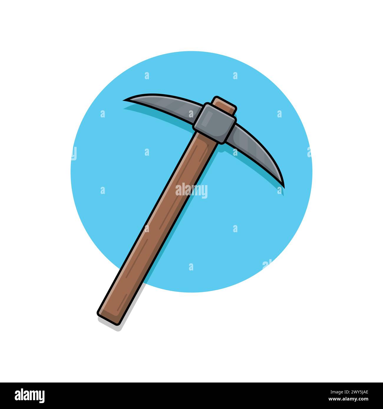 Illustration vectorielle de pioche. Axe logo concept Design Illustration de Vecteur