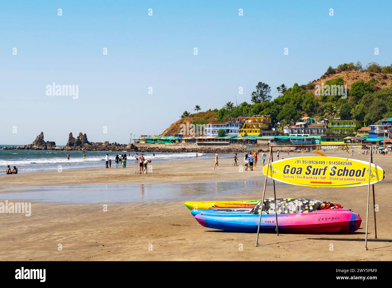 Indien, Goa, Arambol, Arambol Beach Banque D'Images