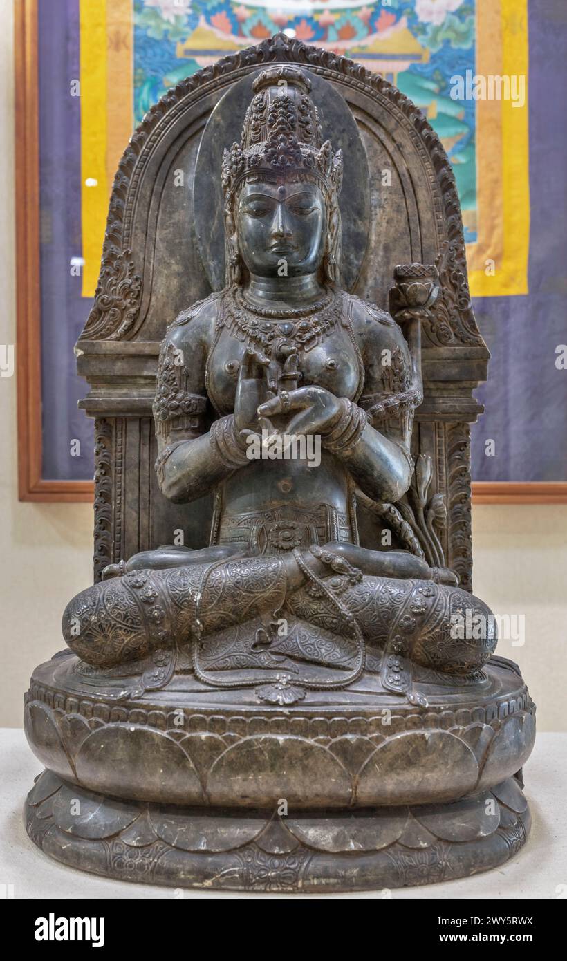 Statue de Tara, Musée national de l'artisanat, New Delhi, Inde Banque D'Images