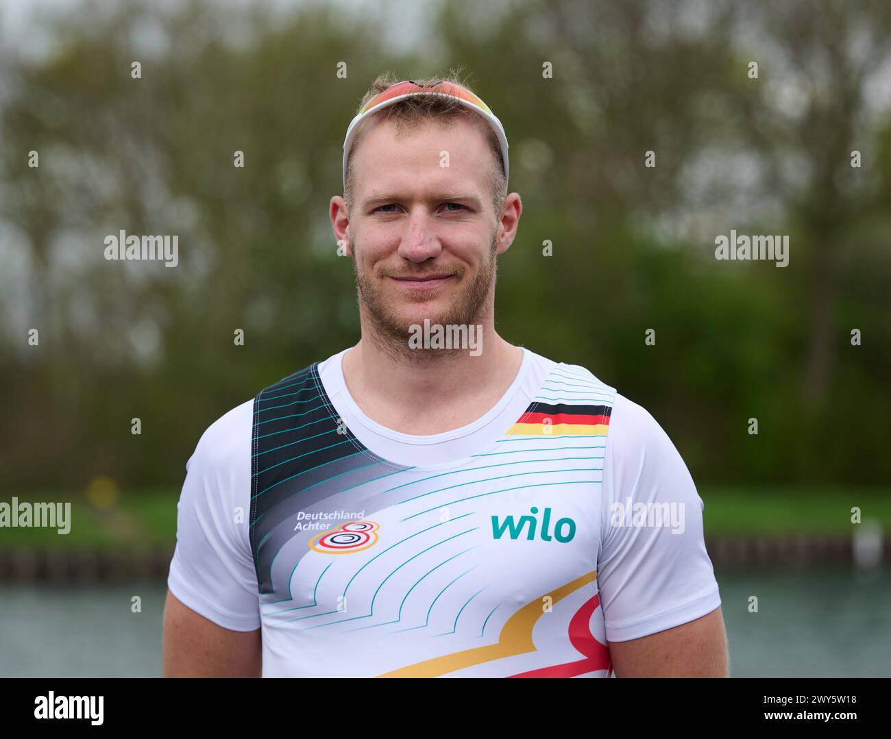 Dortmund, Allemagne. 04th Apr, 2024. Aviron : présentation du huit allemand : mattes Schönherr. Crédit : Bernd Thissen/dpa/Alamy Live News Banque D'Images