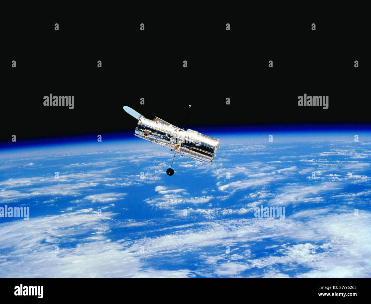 Télescope Hubble, instrument spatial. Amélioration numérique d'une image par la NASA Banque D'Images