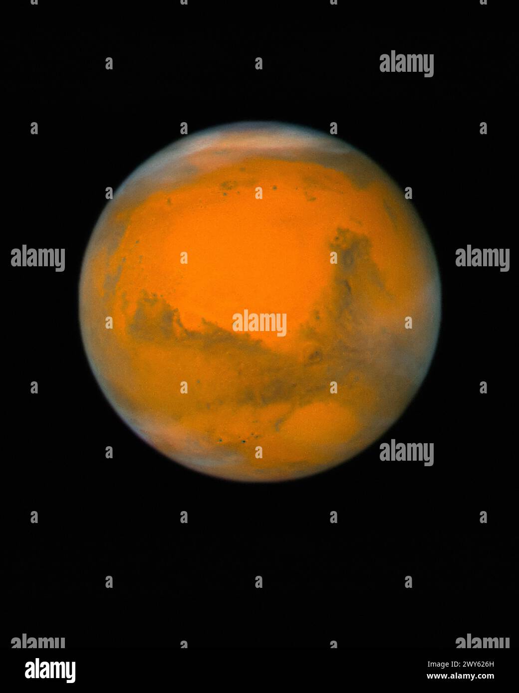 Planète mars. Amélioration numérique d'une image par la NASA Banque D'Images