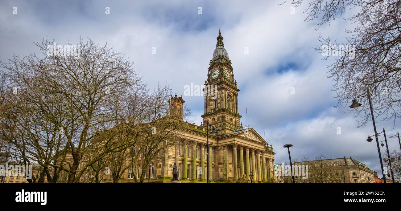 Hôtel de ville de Bolton, Bolton, Lancashire, Angleterre Banque D'Images