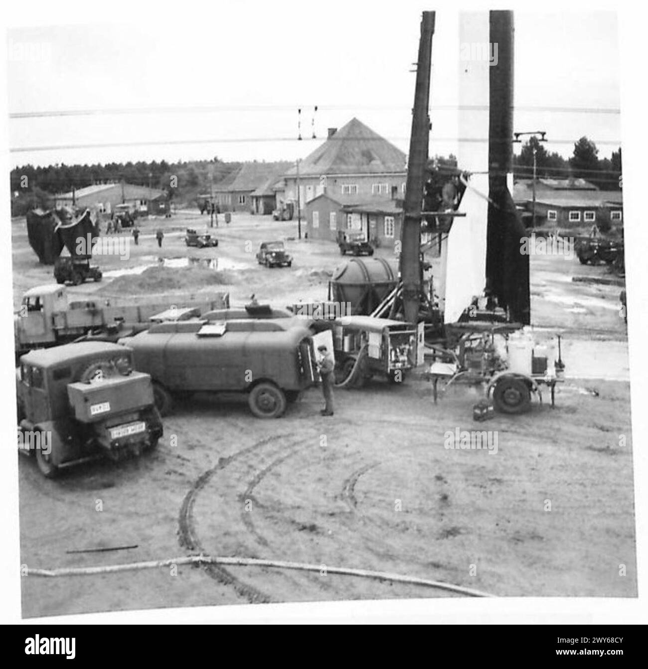 Les opérations de l'armée britannique dans le Nord-Ouest de l'Europe de 1944 à 1946 comprenaient des déploiements de troupes, de la logistique et des activités militaires. Banque D'Images