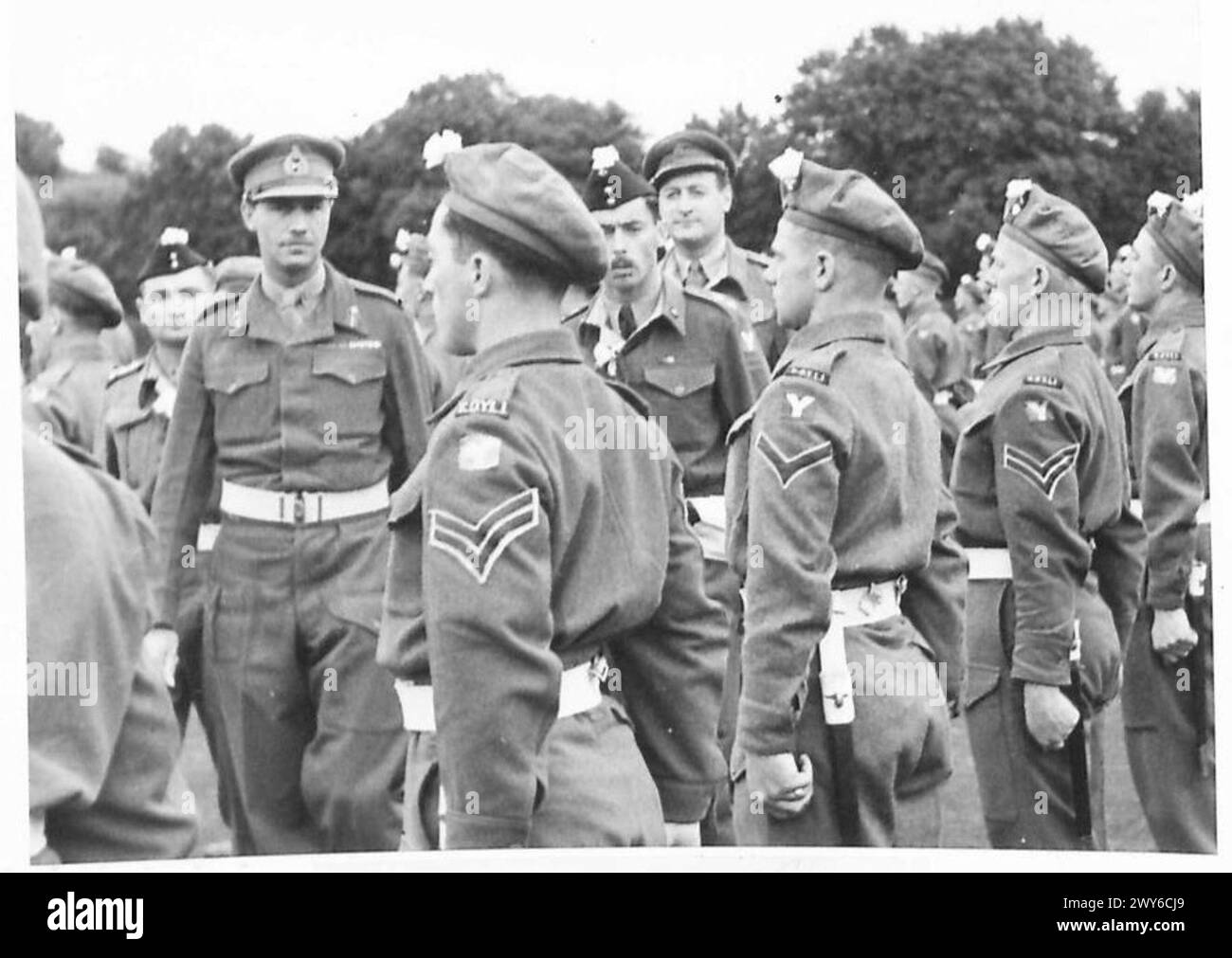 Le 1er bataillon, King's Own Yorkshire Light Infantry, célèbre le jour de Minden à Minden, en Allemagne, avec des activités cérémonielles. Banque D'Images
