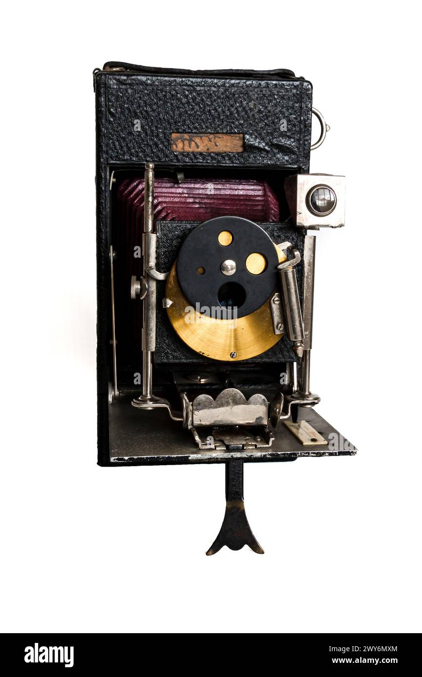Ancien appareil photo à soufflet Banque D'Images