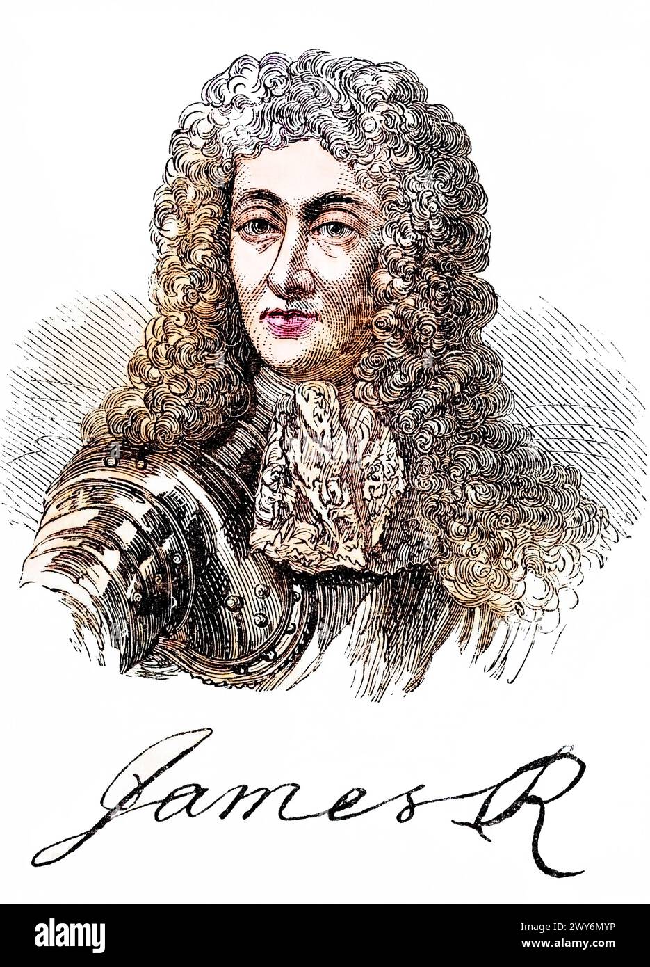 Jakob Ii Von England englisch James II, geb. 14. Oktober 1633 im St Jamess Palace à Londres, Gest. 16. Septembre 1701 à Saint-Germain-en-Laye, zugle Banque D'Images