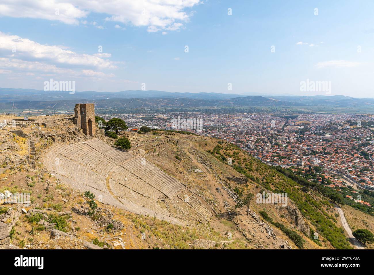 Le Temple de Trajan dans la ville antique de Pergamon Banque D'Images