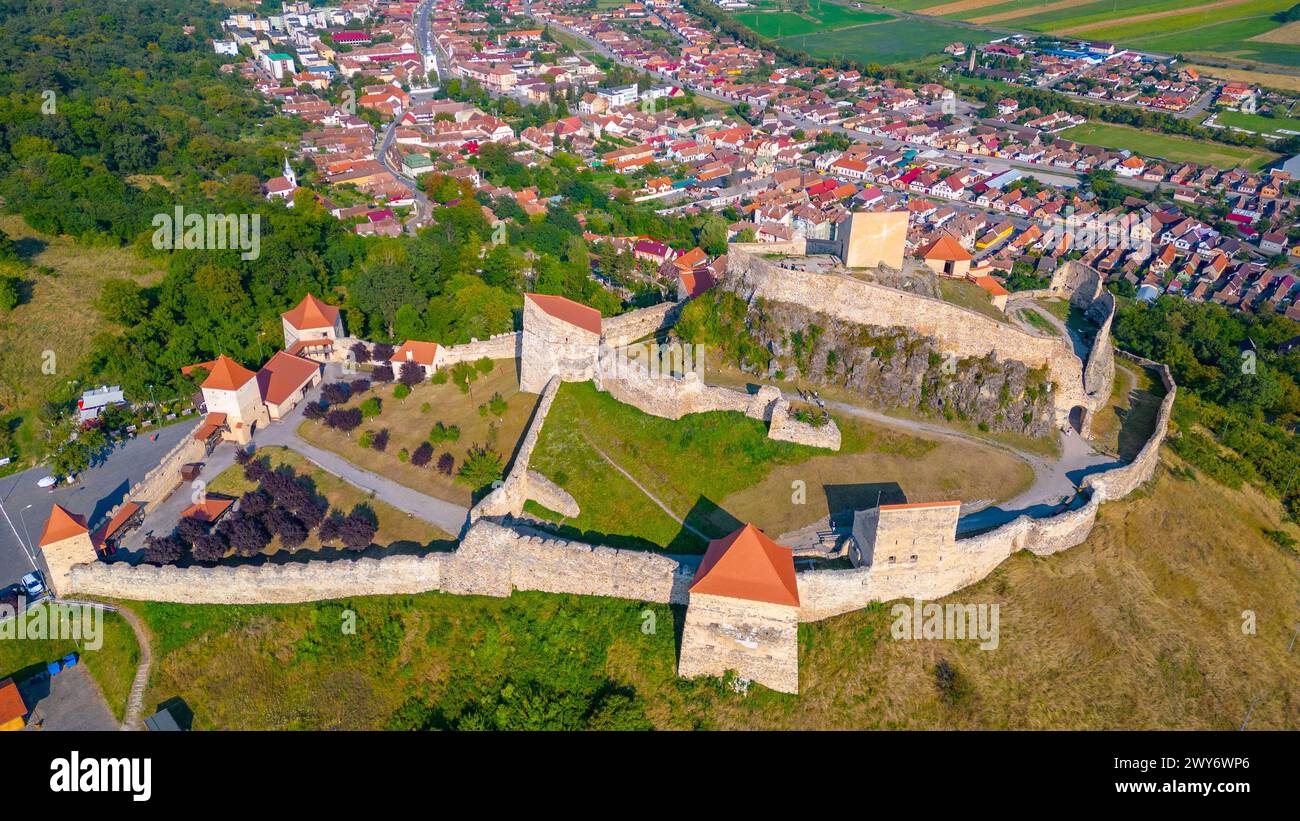 Vue panoramique de la citadelle de Rupea en Roumanie Banque D'Images