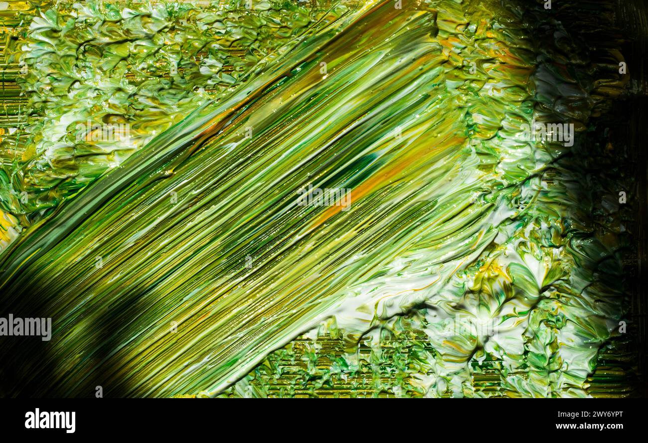 Création d'une peinture sur un canevas Banque D'Images