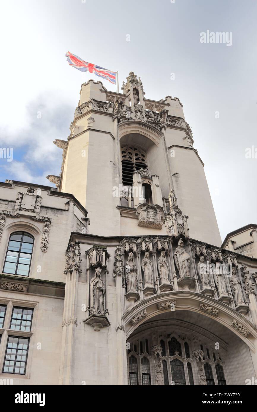 Le Middlesex Guildhall, un bâtiment judiciaire qui abrite la Cour suprême du Royaume-Uni et le Comité judiciaire du Conseil privé Banque D'Images