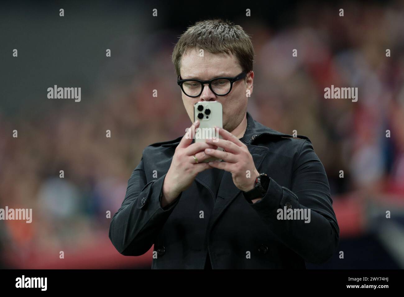 Jaroslaw Krolewski de Wisla Cracovie vu lors du match de football de la Coupe de Pologne Fortuna 2023/2024 entre Wisla Cracovie et Piast Gliwice au stade municipal de Cracovie. Score final ; Wisla Krakow 2:1 Piast Gliwice. Banque D'Images