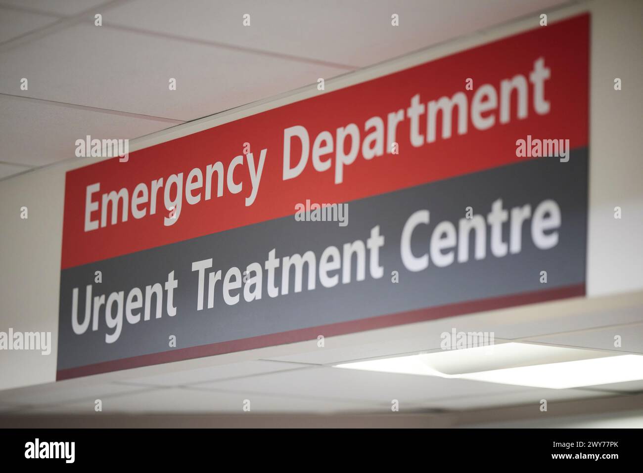 Centre de Manchester University Hospitals NHS Foundation Trust Emergency Department signe Banque D'Images