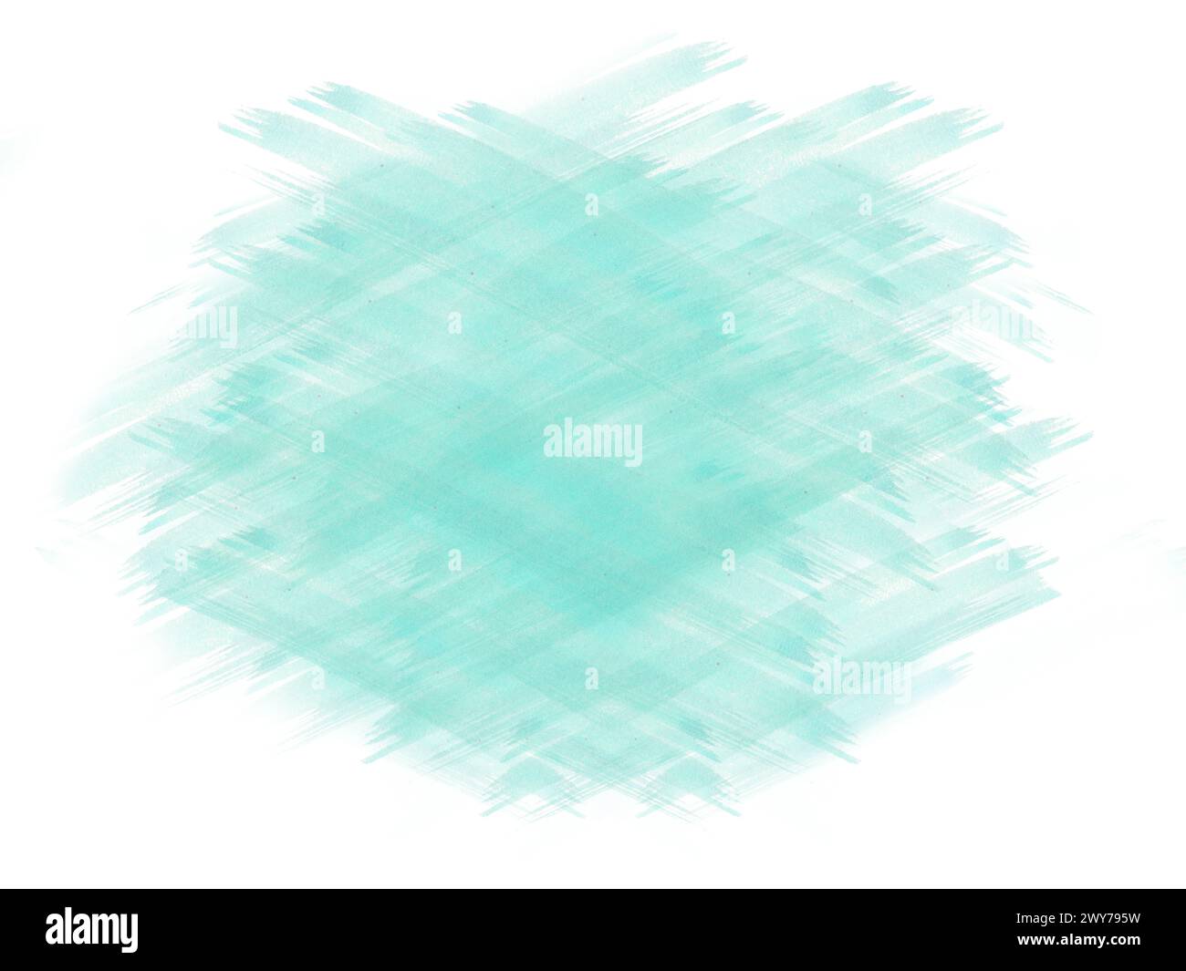 Fond bleu aquarelle abstrait. Éclaboussures de couleur, texture de la mer. Illustration dessinée à la main sur blanc. Eau simulée, océan, ciel orageux, bleu foncé. Banque D'Images
