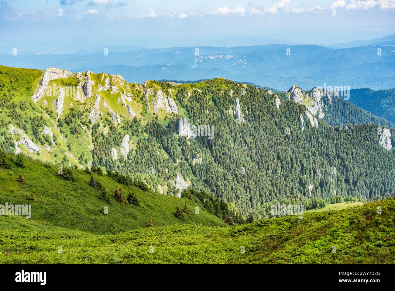 Beau paysage pittoresque dans les montagnes de Ciucas partie des Carpates en Roumanie. Banque D'Images