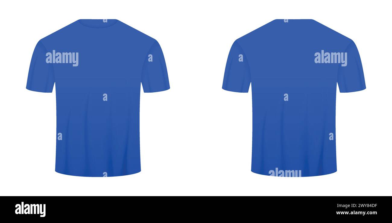 T-shirt maquette avec manches courtes isolé sur fond monochrome Illustration de Vecteur