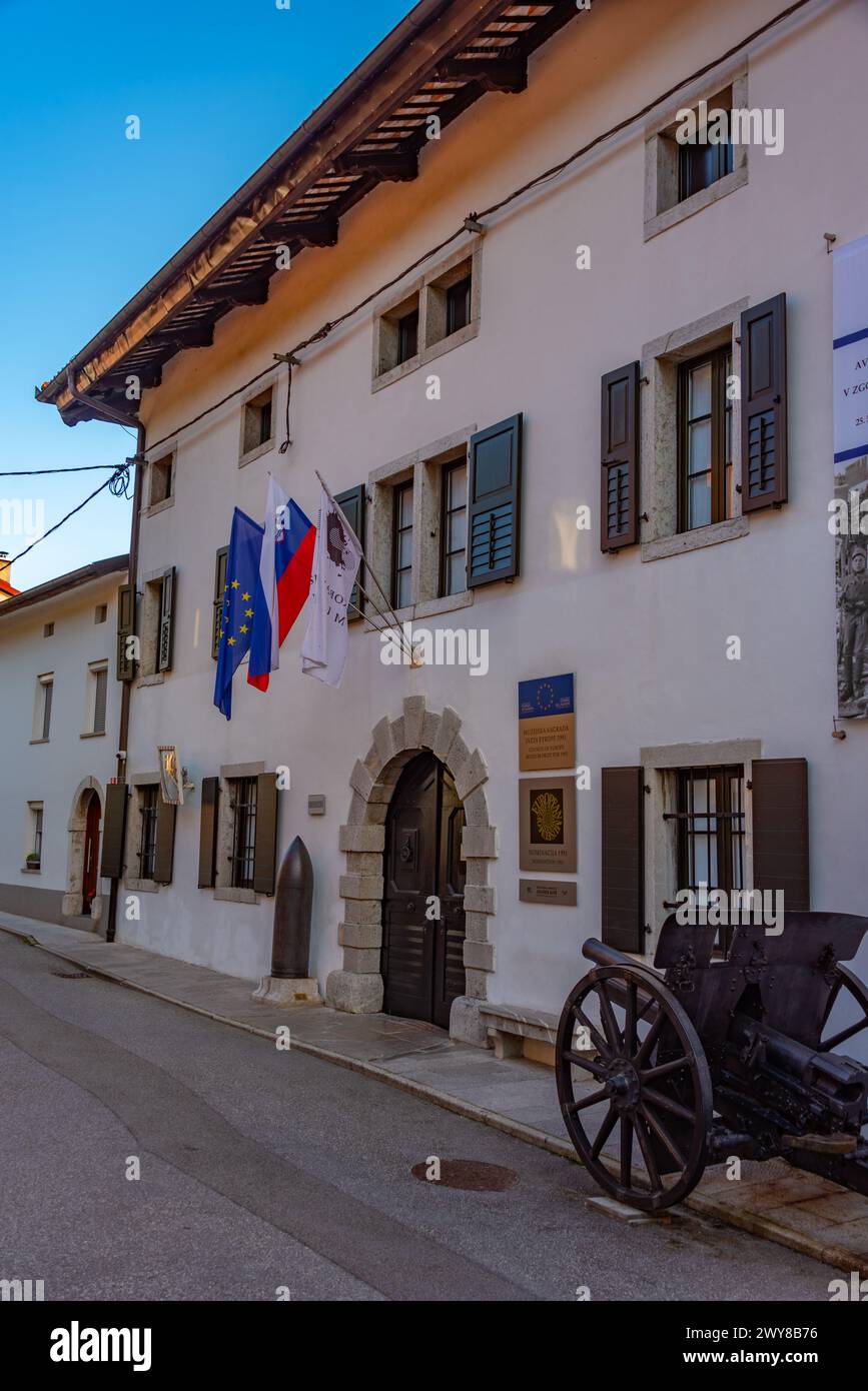 Musée d'histoire dans la ville slovène de Kobarid Banque D'Images
