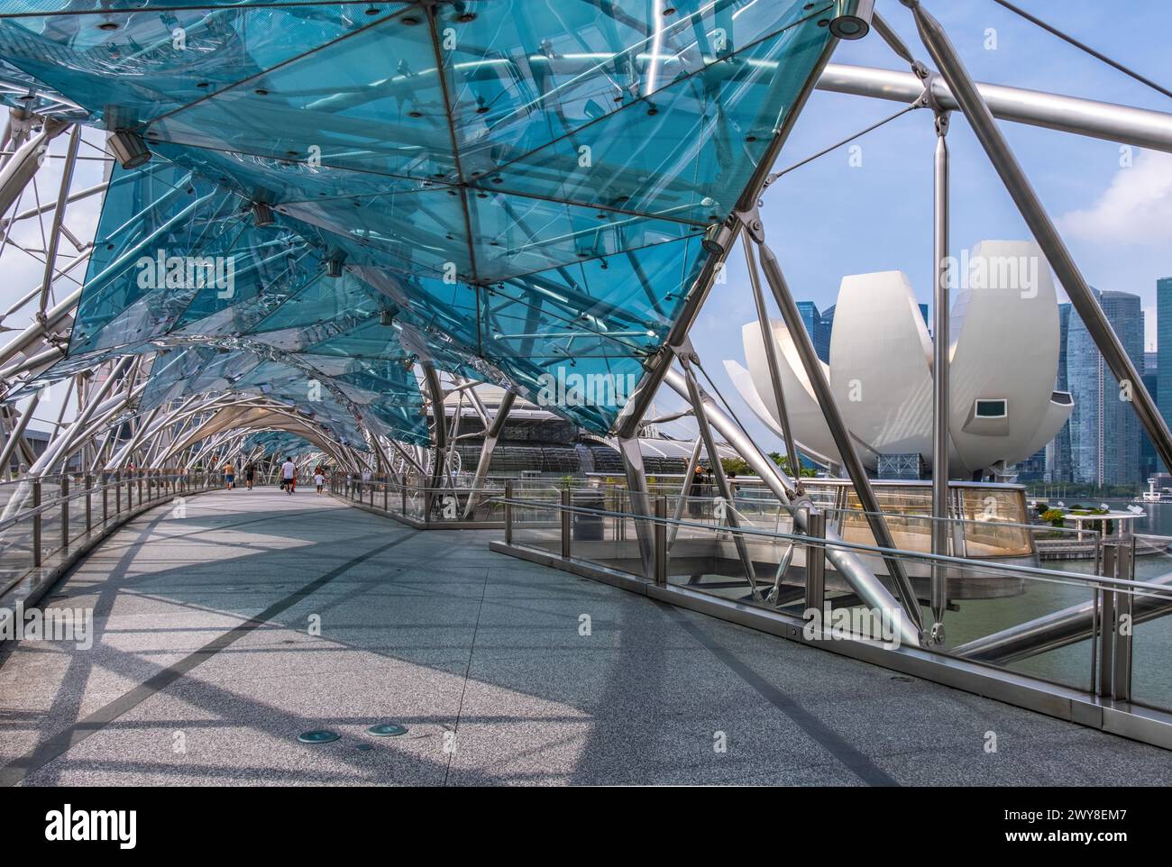 L'Helix Bridge, Singapour Banque D'Images