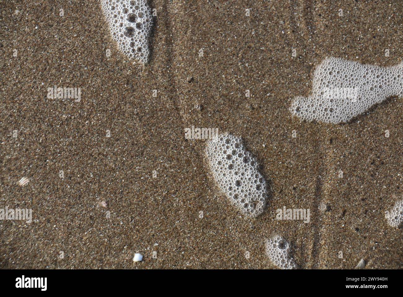 Toutes les textures trouvées près de Beach Pier Like Old Boat, Sand, Moss, Broken Concrete, Painted Metals, pavés, empreintes de pieds Banque D'Images