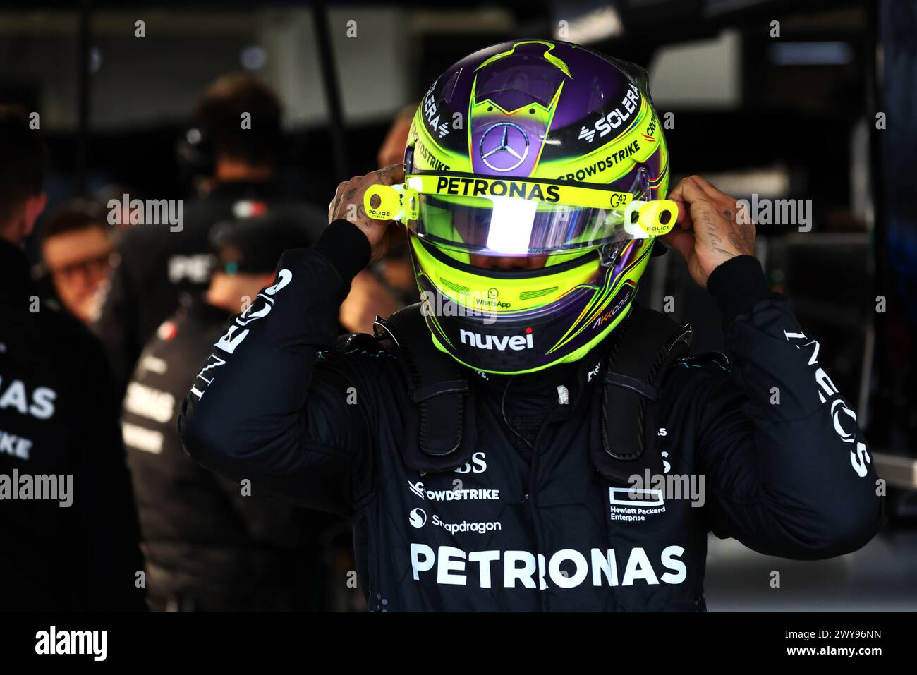 Suzuka, Japon. 05th Apr, 2024. Lewis Hamilton (GBR) Mercedes AMG F1. 05.04.2024. Championnat du monde de formule 1, route 4, Grand Prix du Japon, Suzuka, Japon, journée d'entraînement. Le crédit photo devrait se lire : XPB/Alamy Live News. Banque D'Images