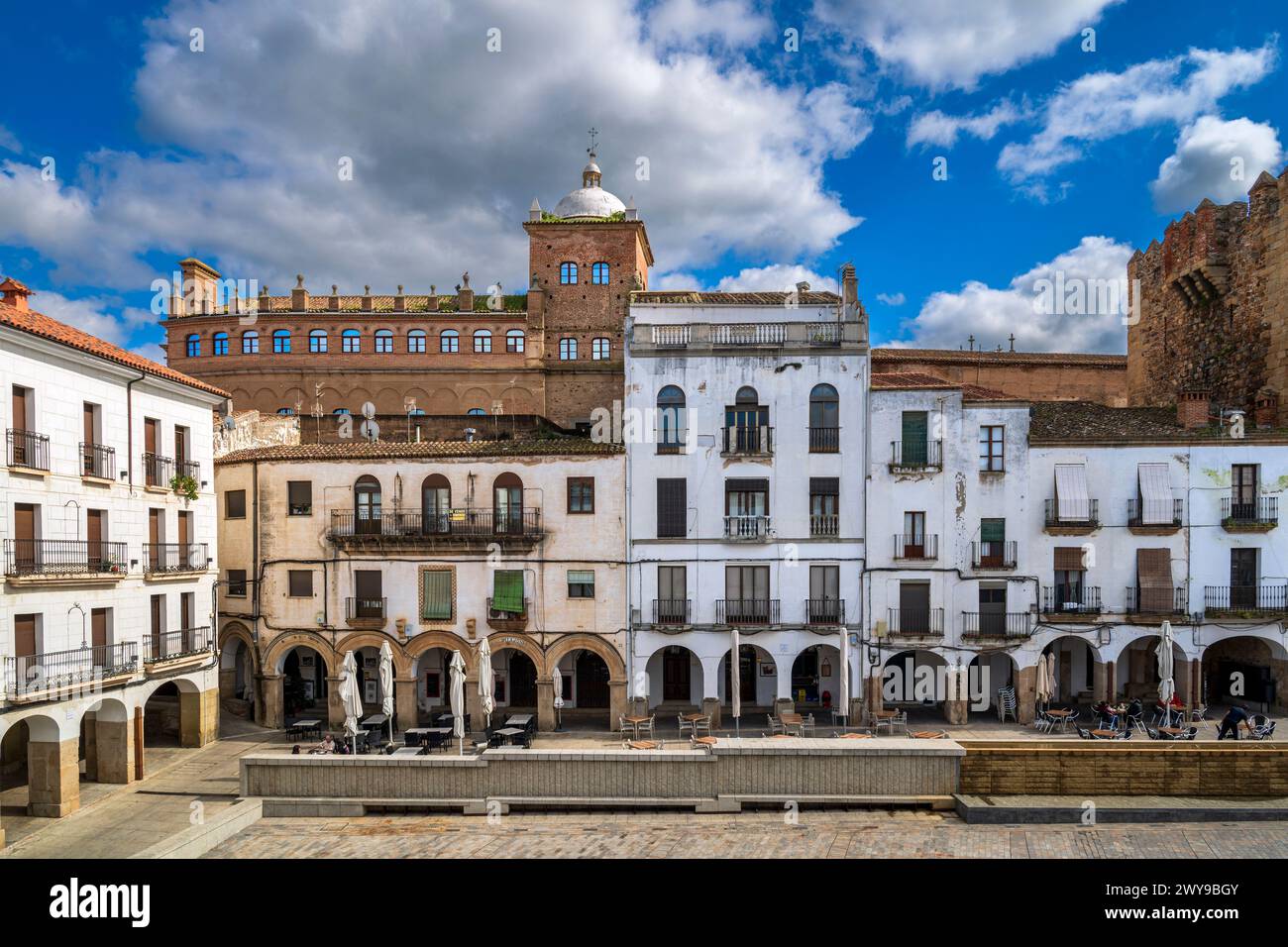 Plaza Mayor, Cáceres, Extremadura, Espagne Banque D'Images