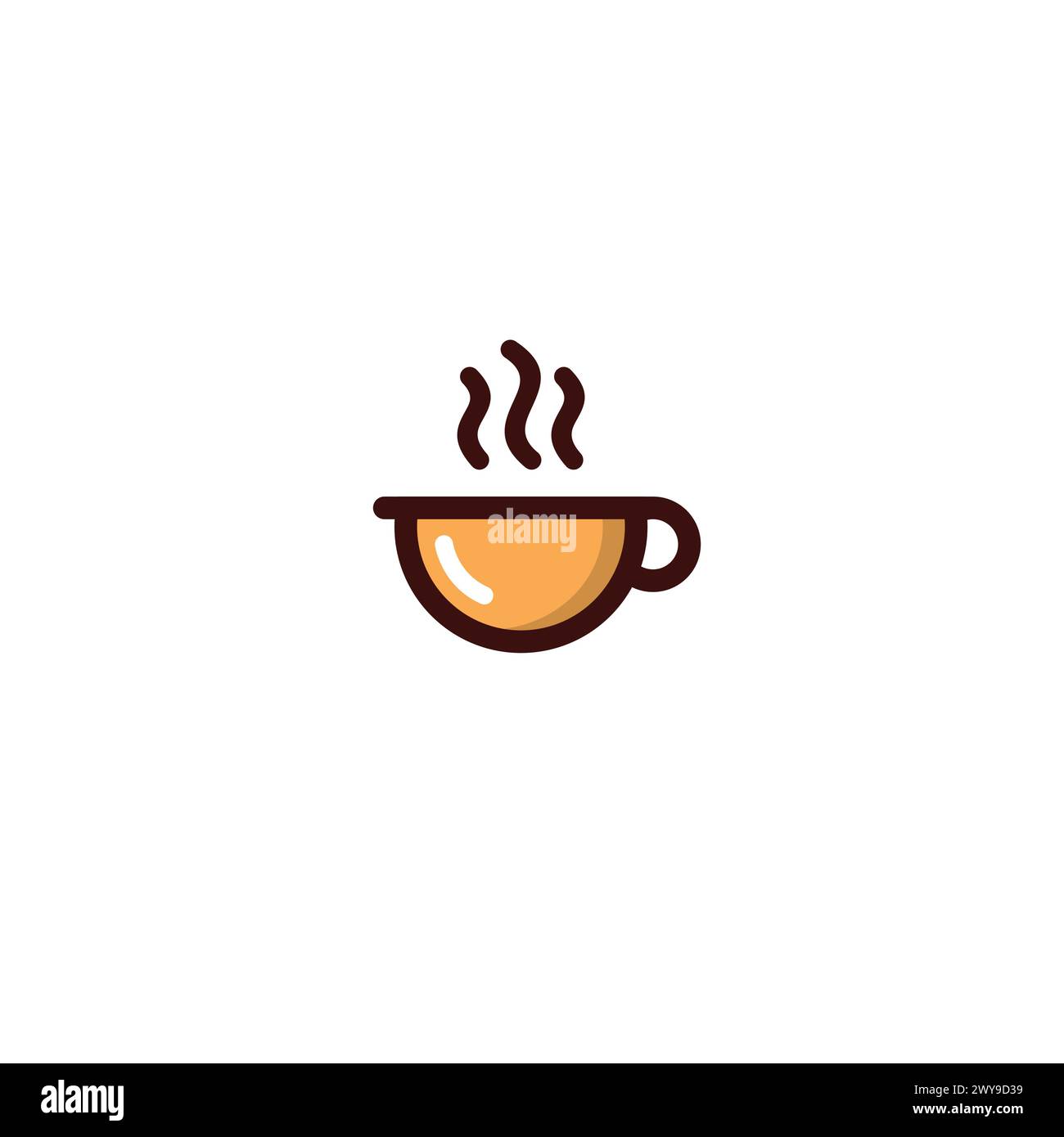 logo de tasse à café icône de tasse à café grains de café. logo de boisson chaude Illustration de Vecteur