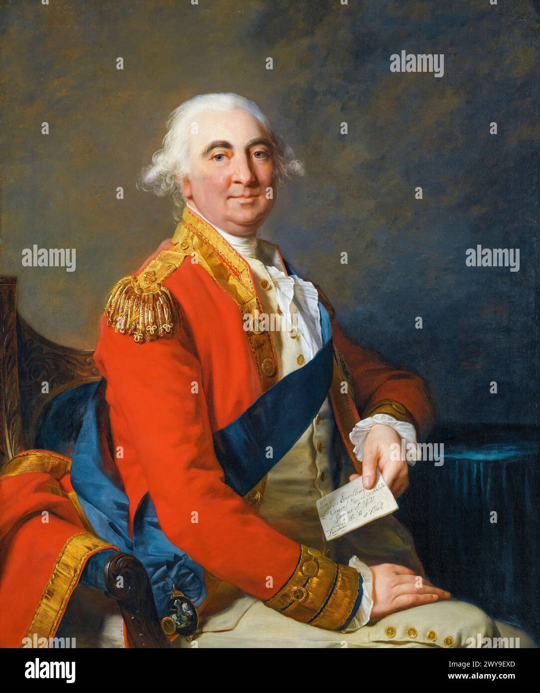 William Petty, 2e comte de Shelburne (1737-1805), homme politique whig anglo-irlandais et premier ministre de Grande-Bretagne, 1782-1783, portrait peint à l'huile sur toile par Jean-Laurent Mosnier, 1791 Banque D'Images